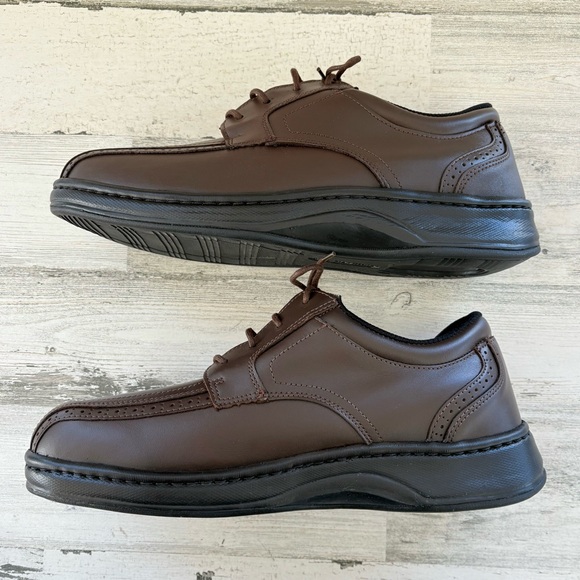 Orthofeet Gramercy Men’s Size 12 Wide Lace Up Orthopedic Shoes In Brown main image 11